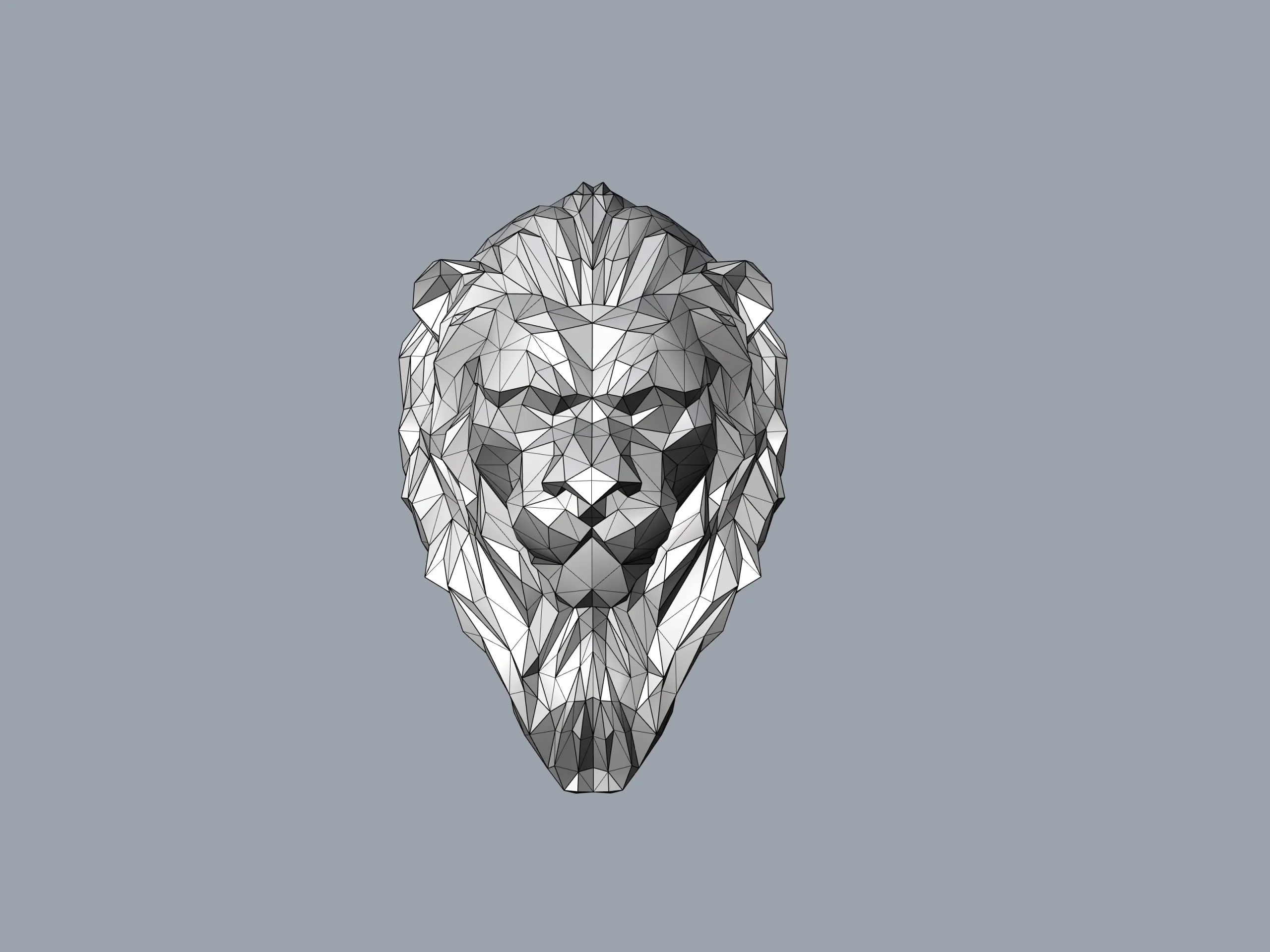 Low poly Lion 3d Model