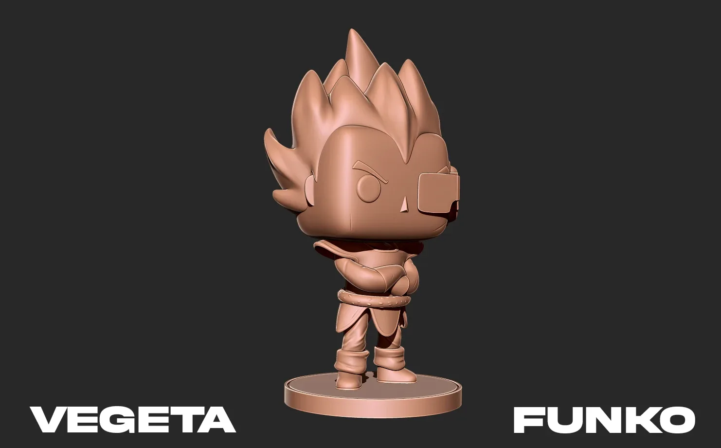 Vegeta funko Character 3D print model