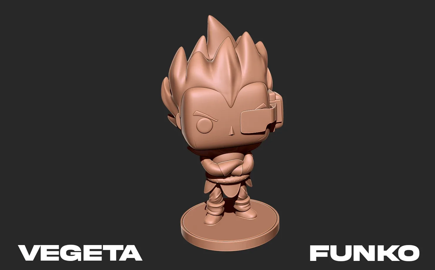 Vegeta funko Character 3D print model