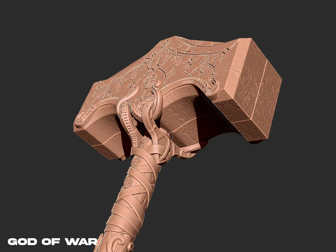 Mjolnir God of war 3D print model