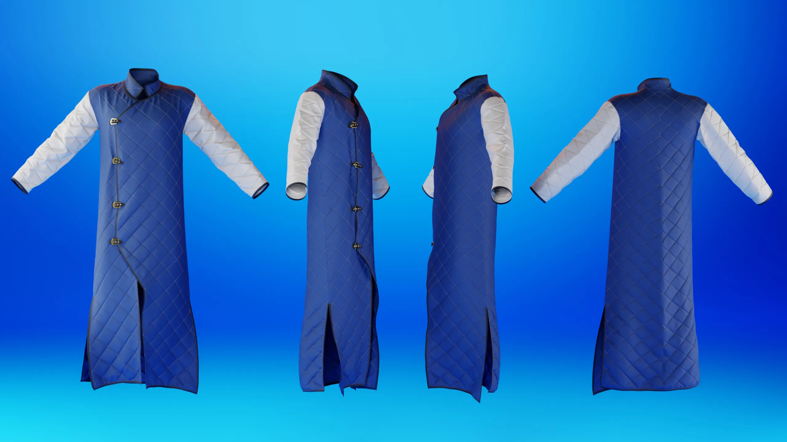 6 Medieval Clothes (Gambeson) Basemesh Models + Reference Images for texturing + Bonus + Project Files