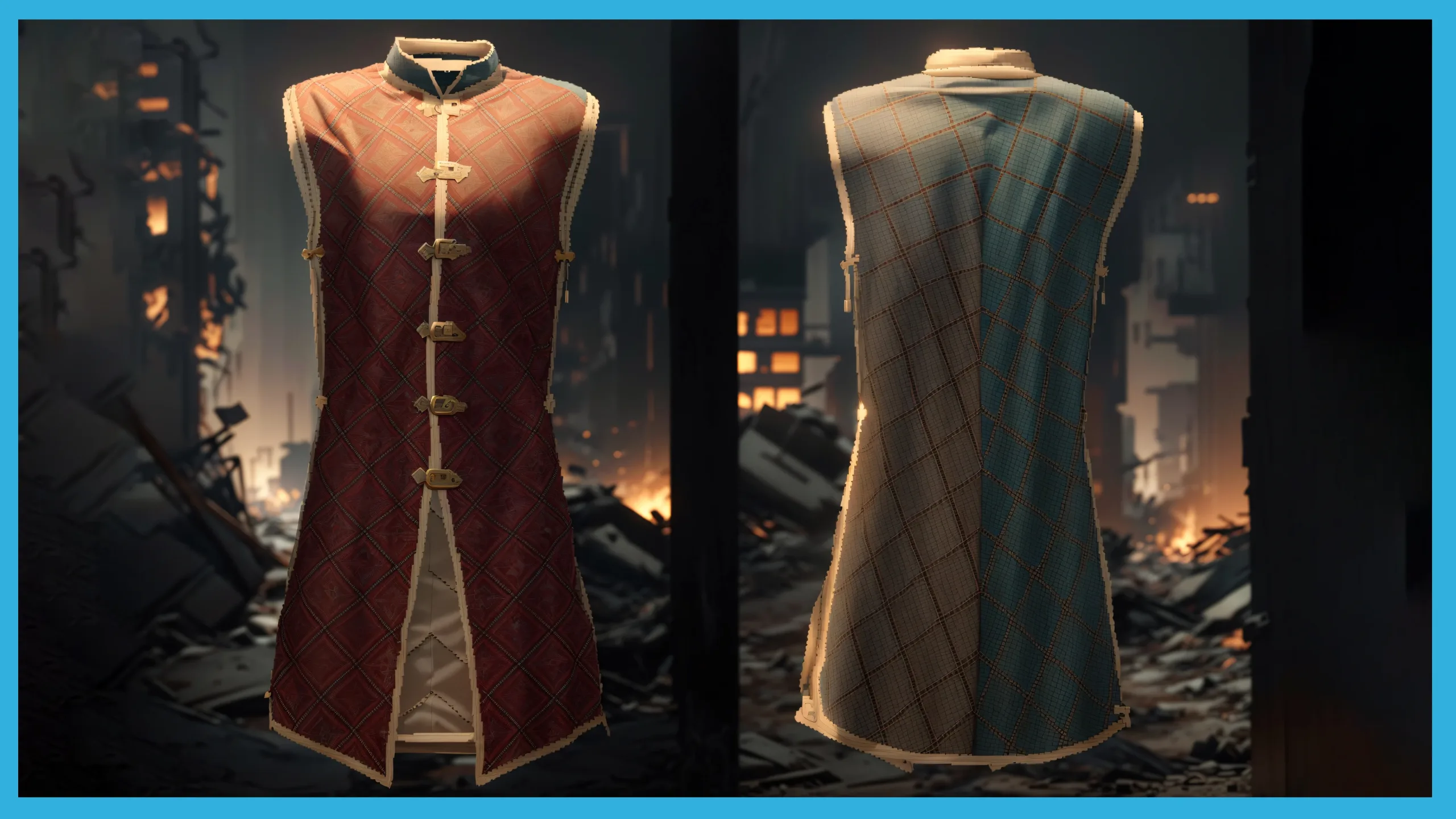 6 Medieval Clothes (Gambeson) Basemesh Models + Reference Images for texturing + Bonus + Project Files