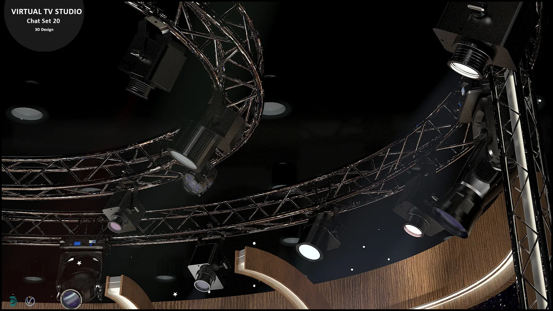 Virtual TV Studio Sets - Collection Vol 10 - 4 PCS DESIGN