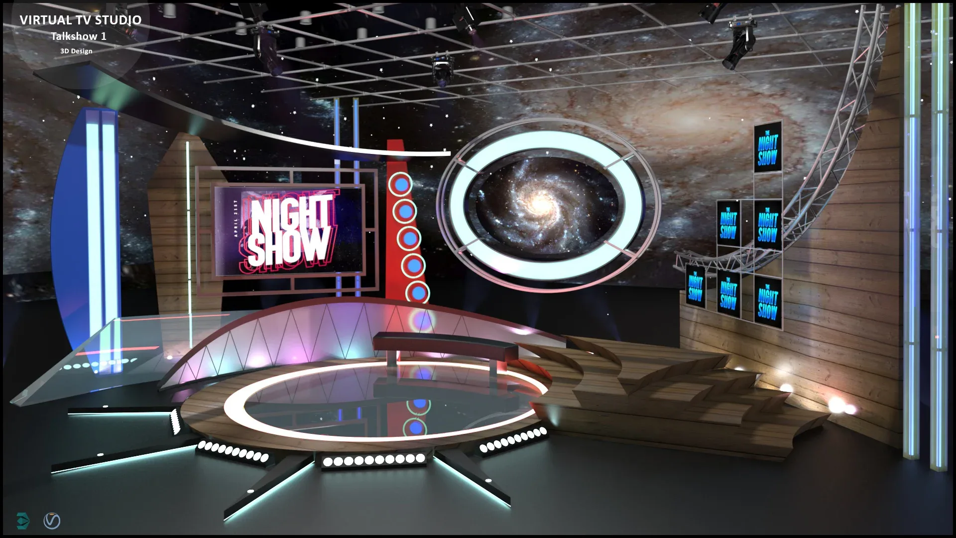 Virtual TV Studio Sets - Collection Vol 10 - 4 PCS DESIGN
