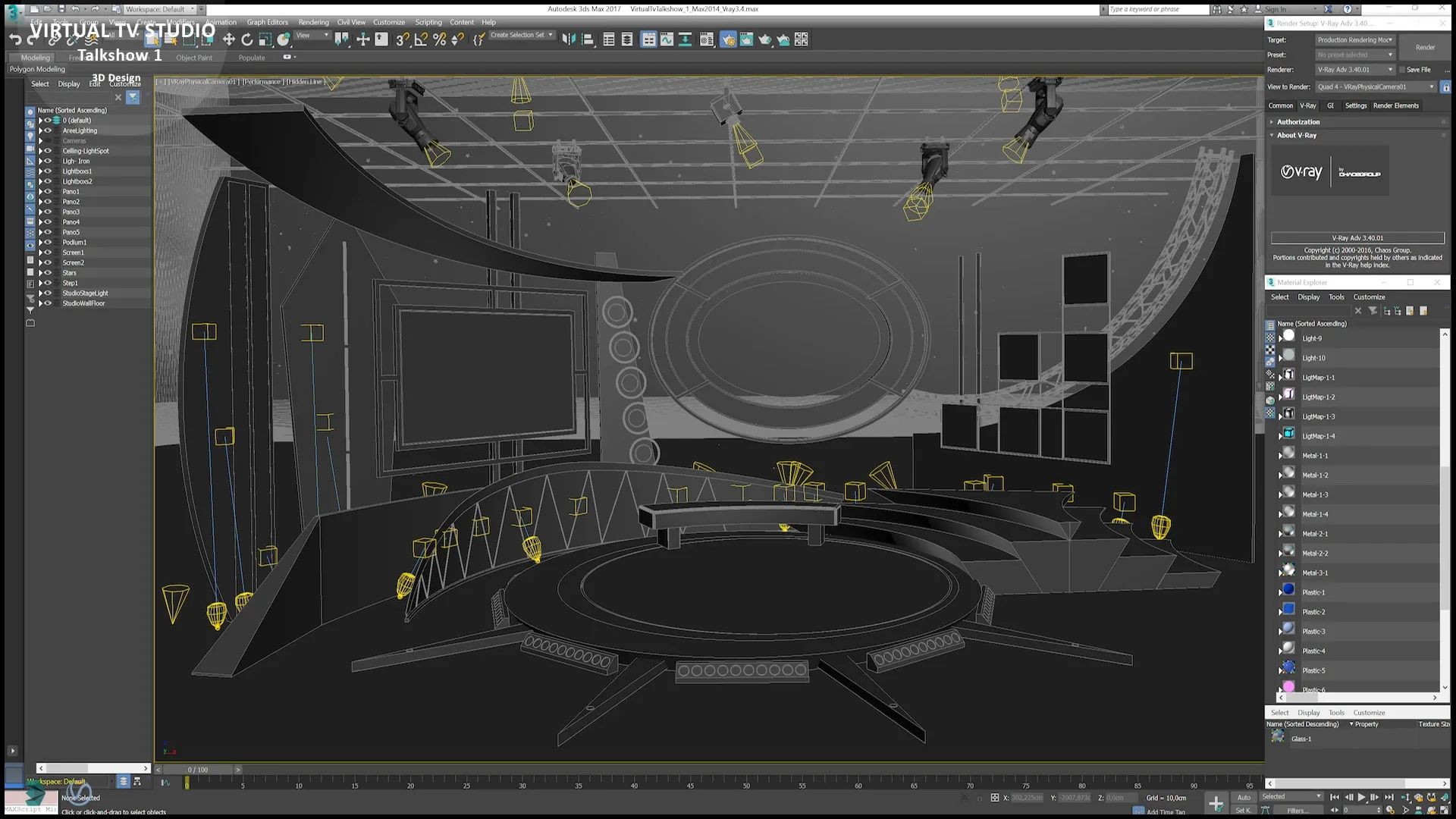 Virtual TV Studio Sets - Collection Vol 10 - 4 PCS DESIGN