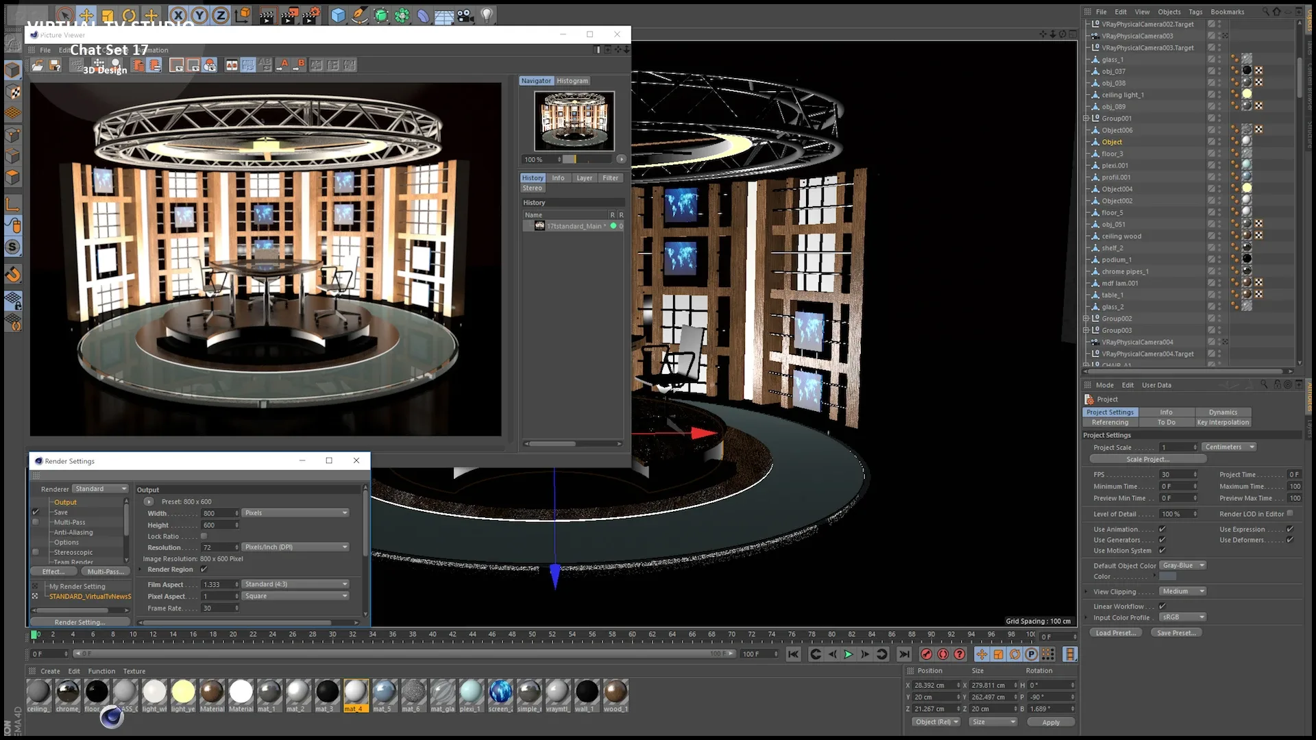 Virtual TV Studio Sets - Collection Vol 10 - 4 PCS DESIGN