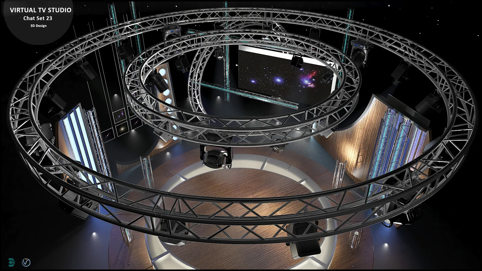 Virtual TV Studio Sets - Collection Vol 10 - 4 PCS DESIGN