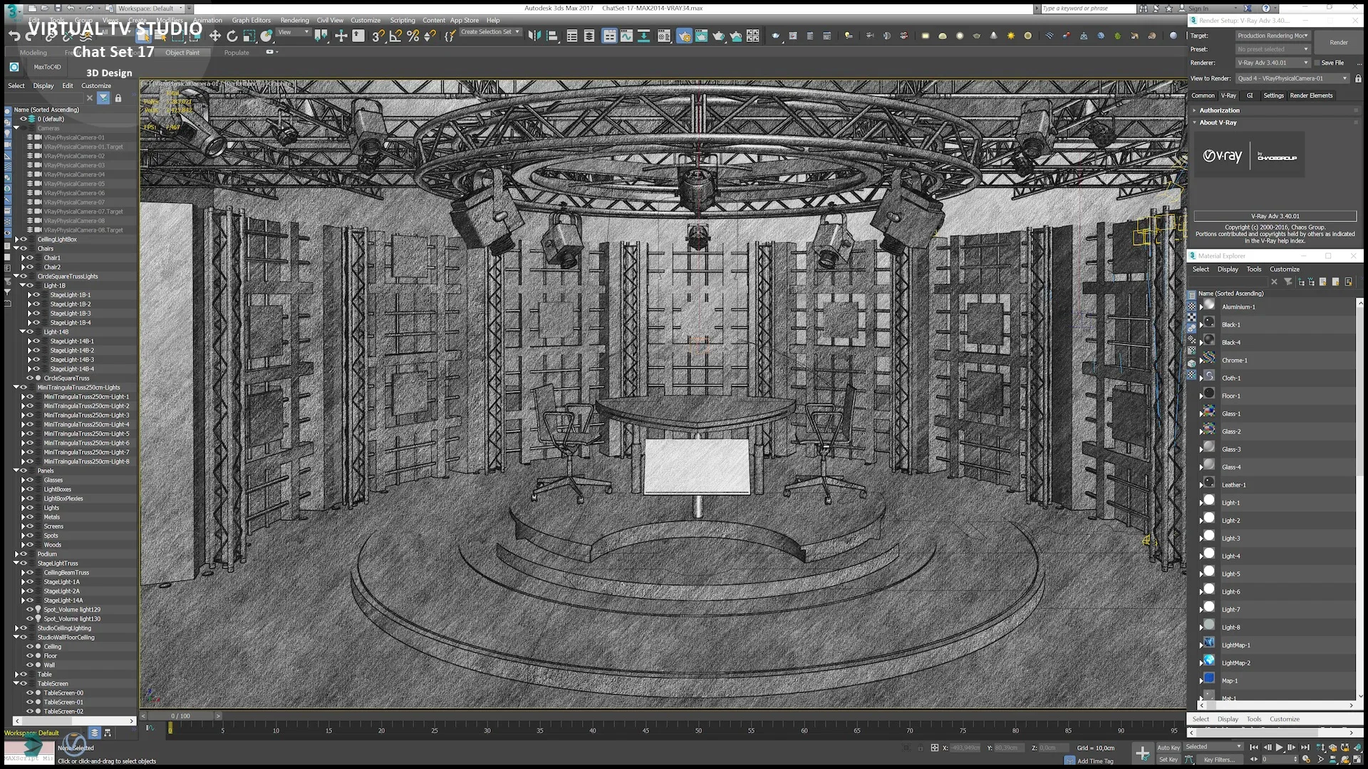 Virtual TV Studio Sets - Collection Vol 10 - 4 PCS DESIGN