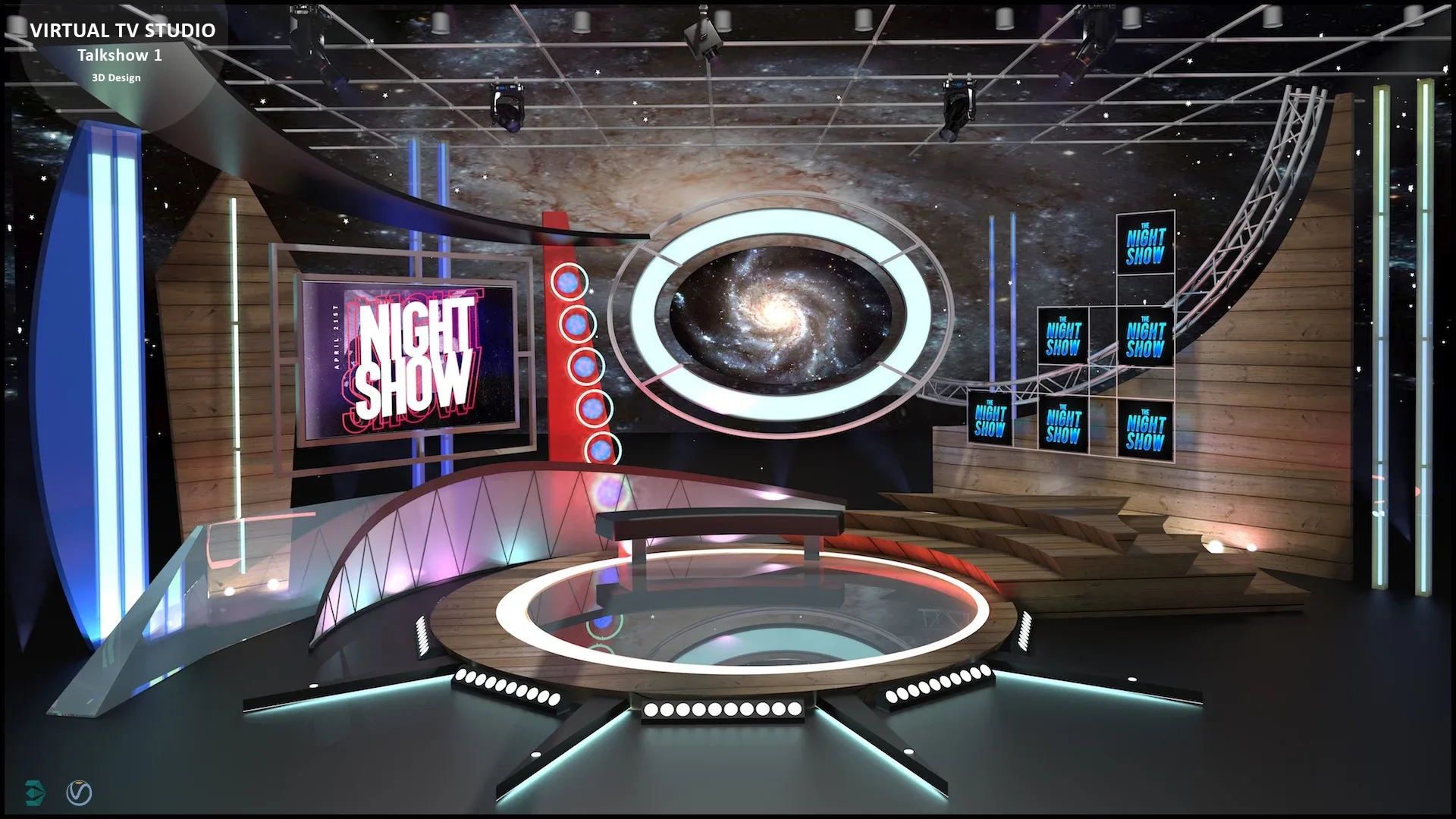 Virtual TV Studio Sets - Collection Vol 10 - 4 PCS DESIGN