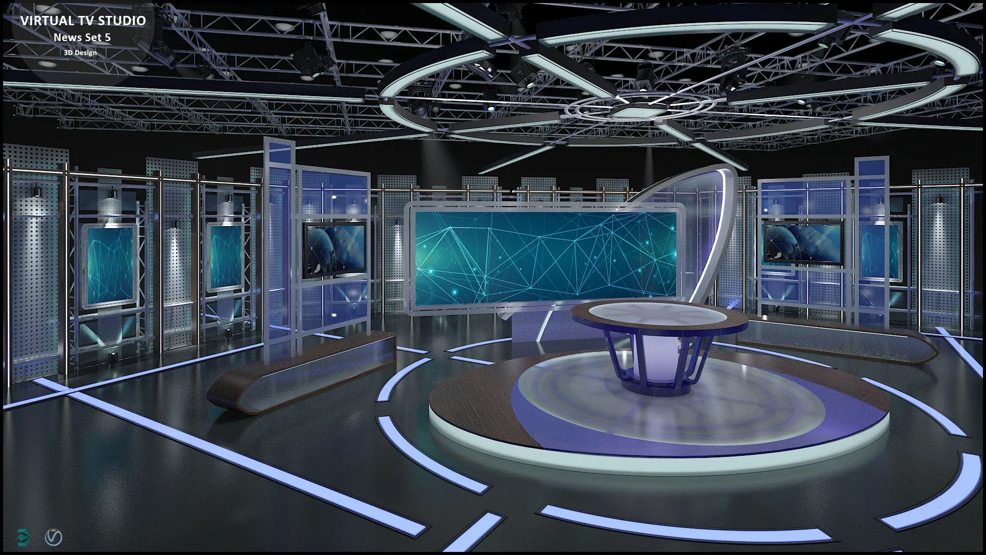 Virtual TV Studio Sets - Collection Vol 16 - 9 PCS DESIGN