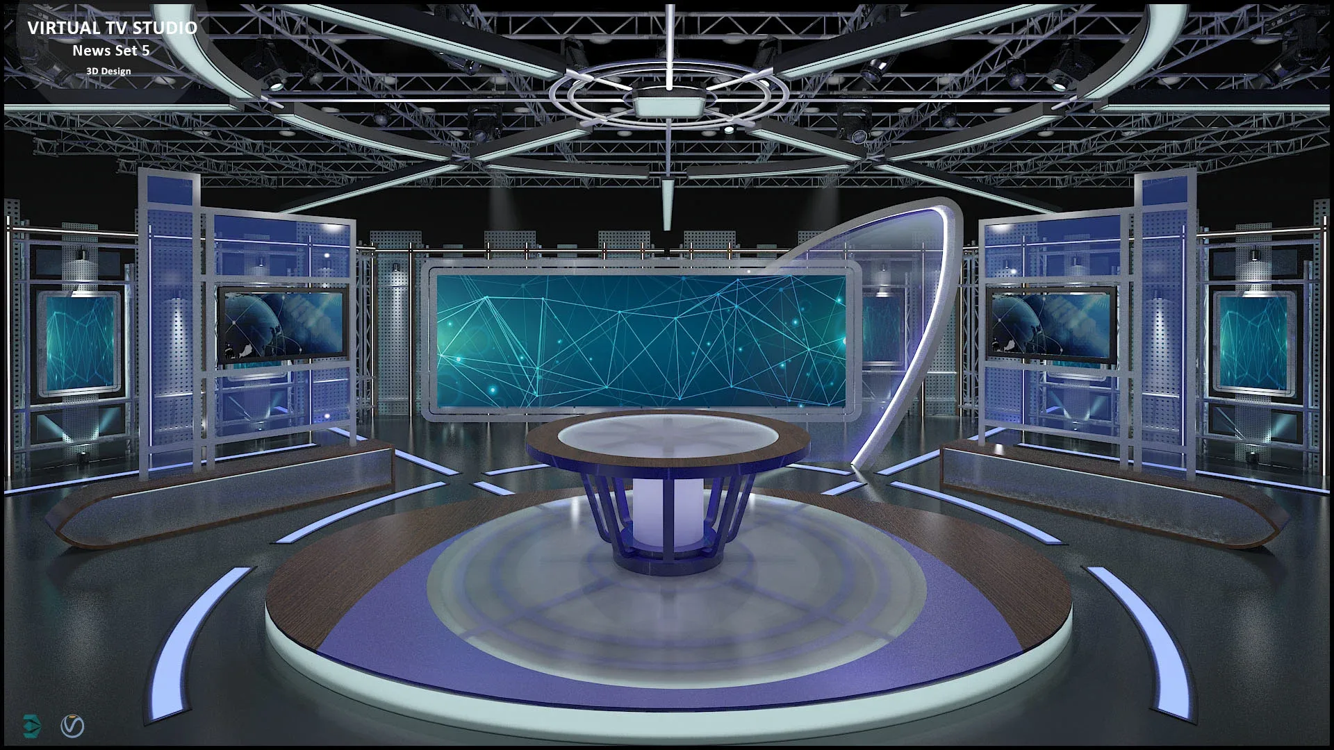 Virtual TV Studio Sets - Collection Vol 16 - 9 PCS DESIGN