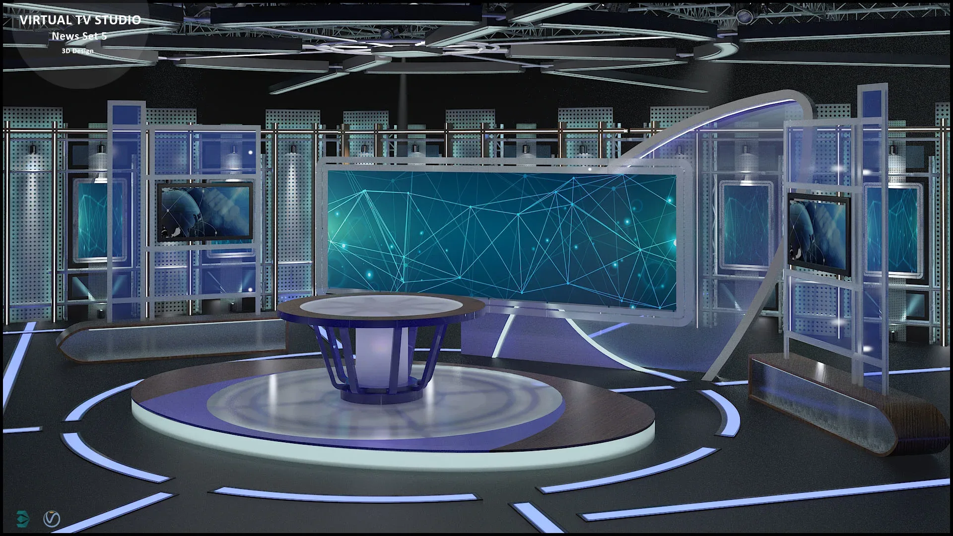 Virtual TV Studio Sets - Collection Vol 16 - 9 PCS DESIGN