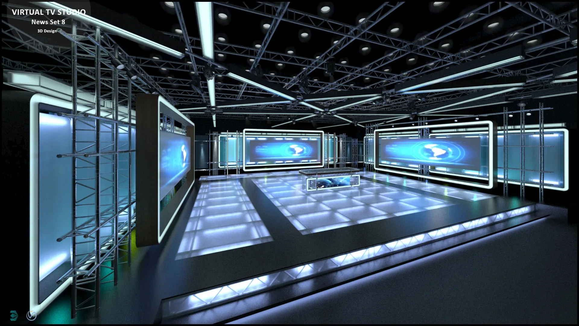 Virtual TV Studio Sets - Collection Vol 16 - 9 PCS DESIGN