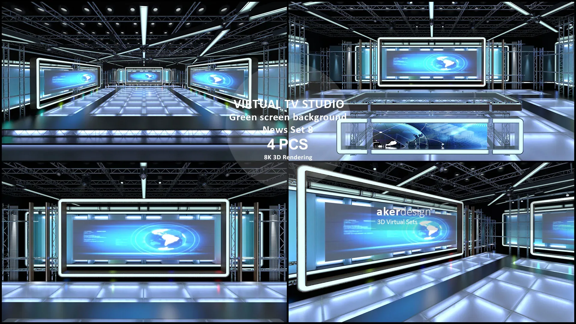 Virtual TV Studio Sets - Collection Vol 16 - 9 PCS DESIGN