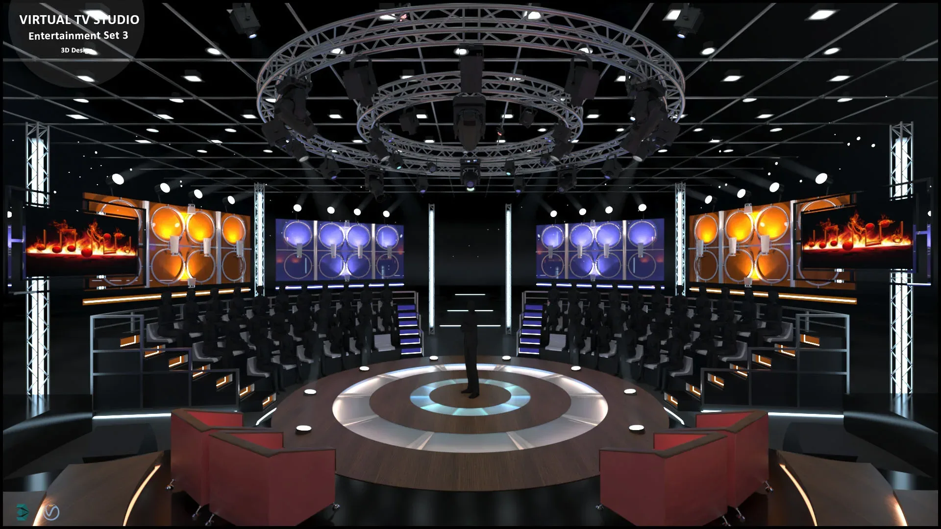 Virtual TV Studio Sets - Collection Vol 16 - 9 PCS DESIGN