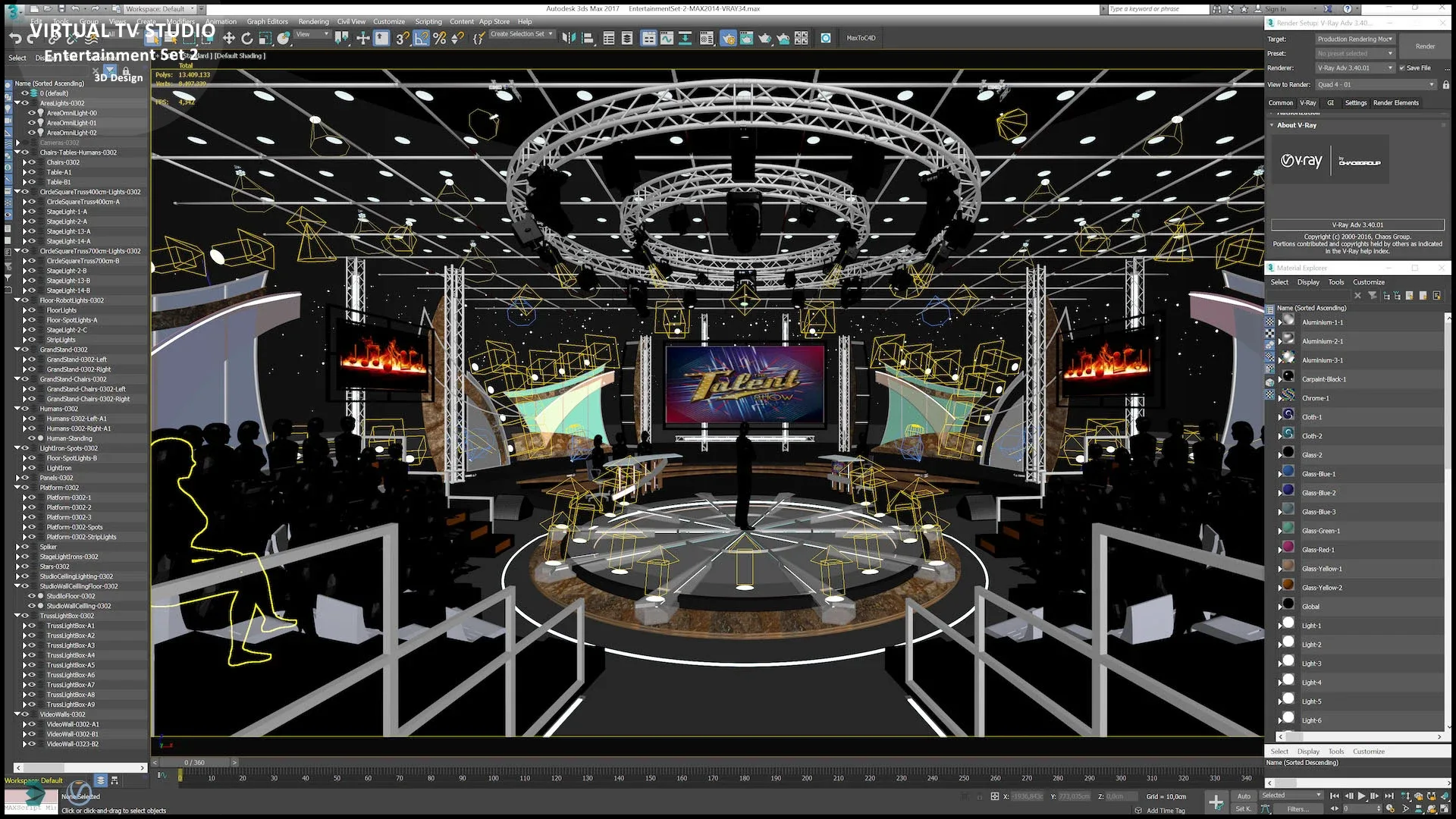 Virtual TV Studio Sets - Collection Vol 16 - 9 PCS DESIGN