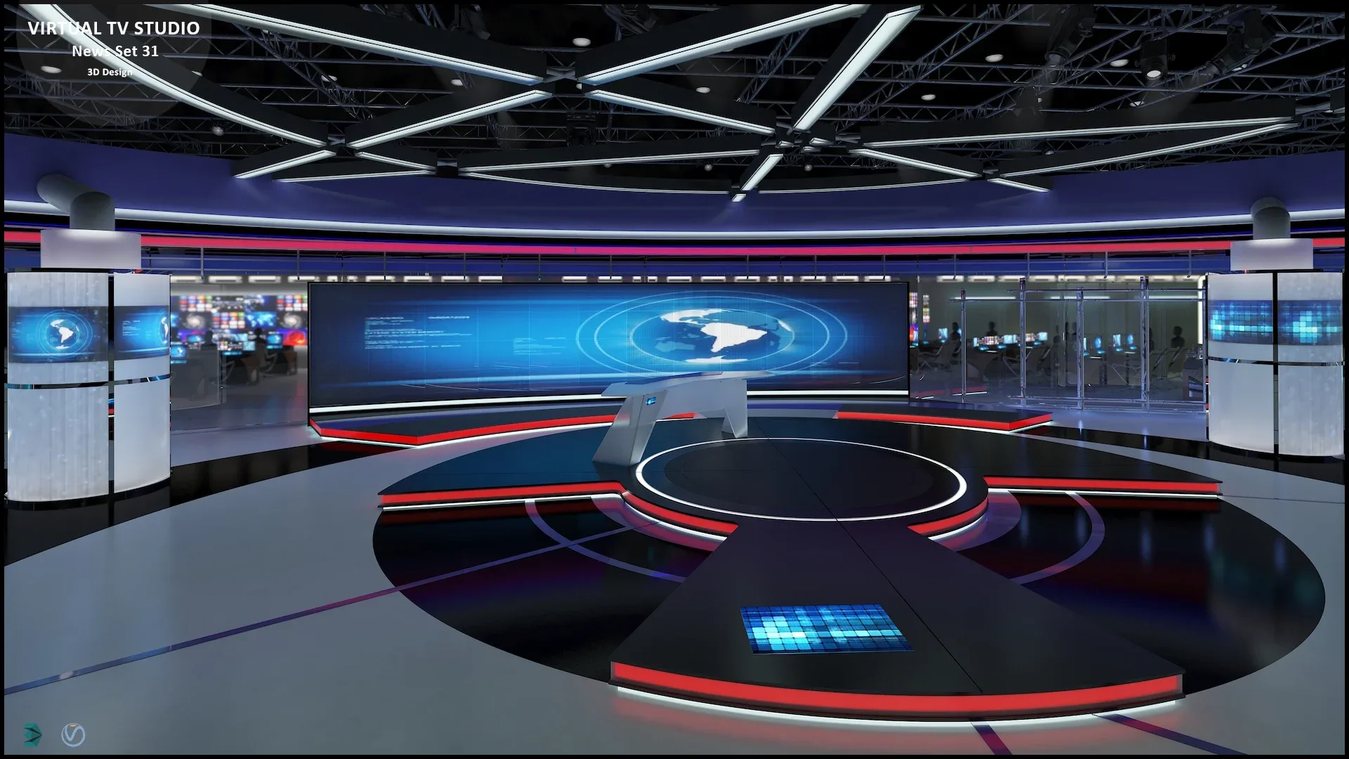 Virtual TV Studio Sets - Collection Vol 16 - 9 PCS DESIGN