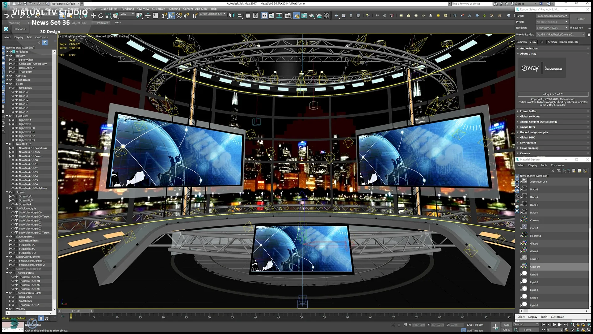 Virtual TV Studio Sets - Collection Vol 16 - 9 PCS DESIGN