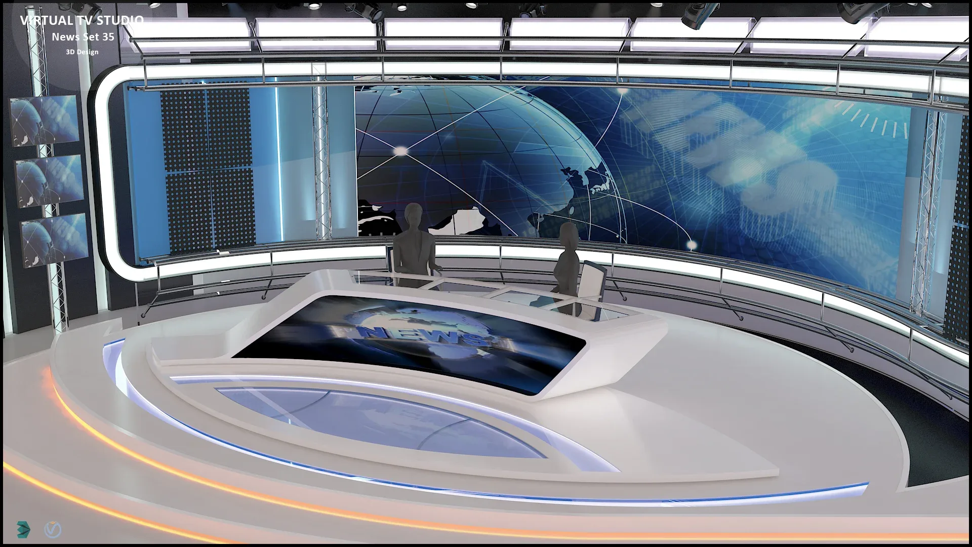 Virtual TV Studio Sets - Collection Vol 16 - 9 PCS DESIGN