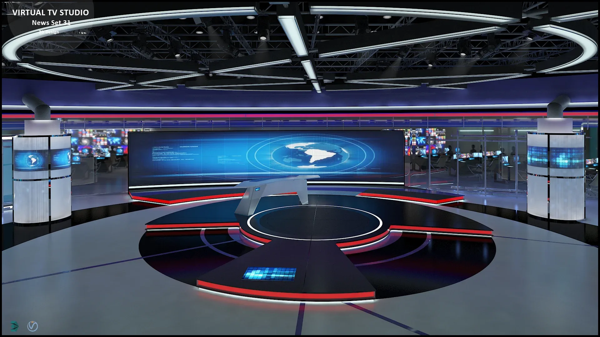 Virtual TV Studio Sets - Collection Vol 16 - 9 PCS DESIGN