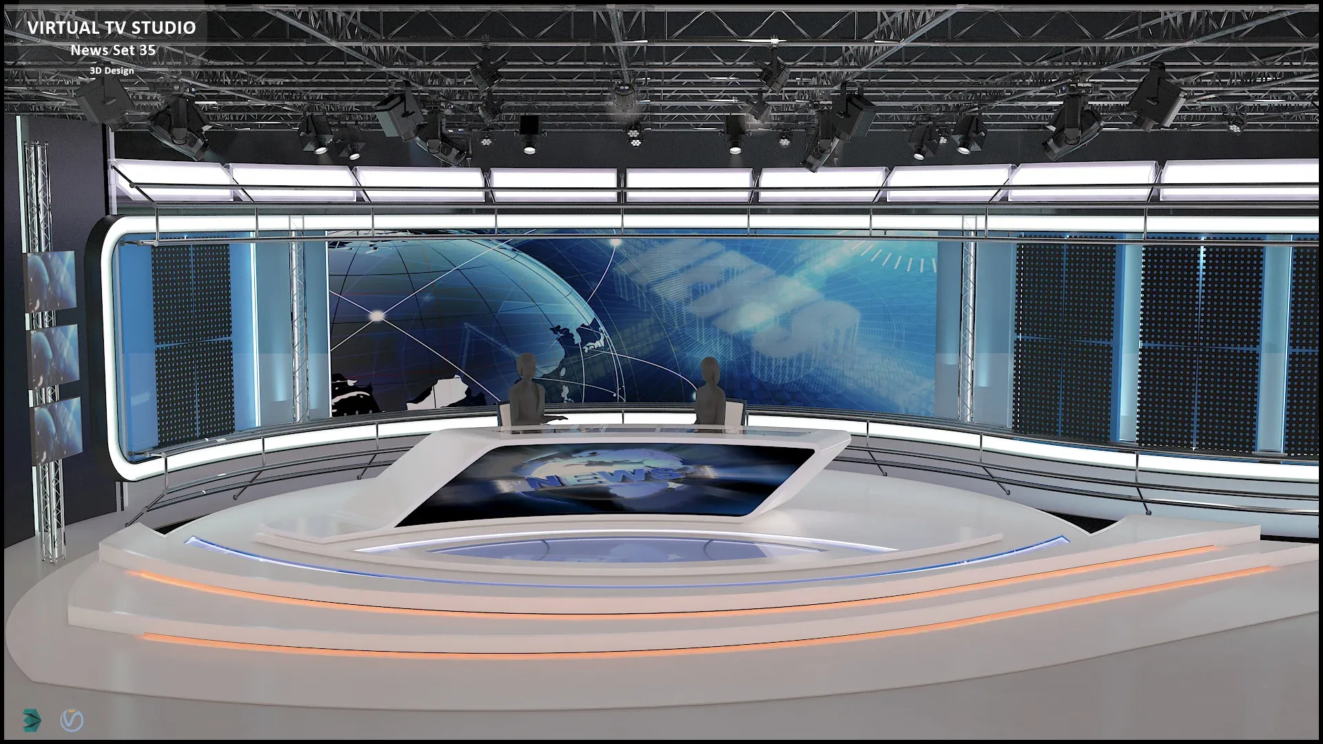 Virtual TV Studio Sets - Collection Vol 16 - 9 PCS DESIGN