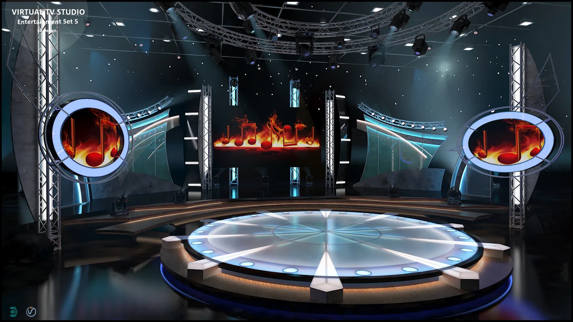 Virtual TV Studio Sets - Collection Vol 16 - 9 PCS DESIGN