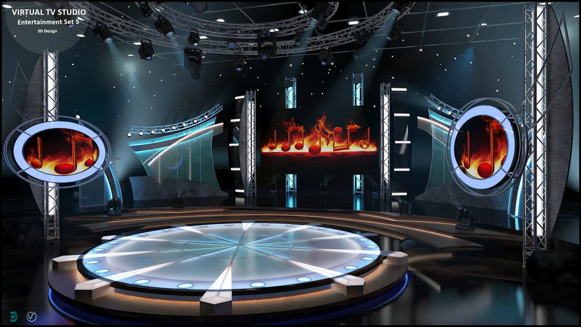 Virtual TV Studio Sets - Collection Vol 16 - 9 PCS DESIGN