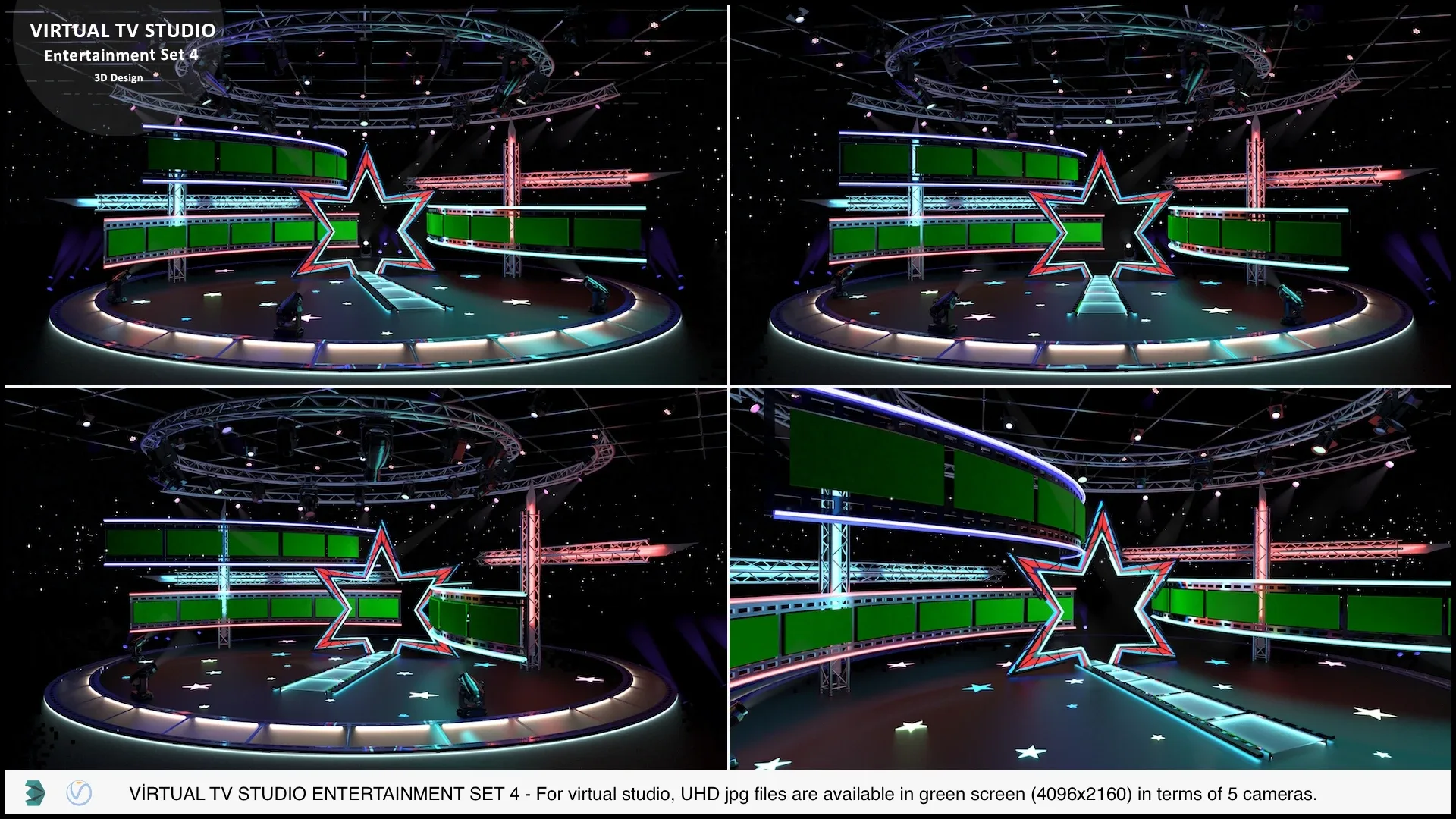 Virtual TV Studio Sets - Collection Vol 16 - 9 PCS DESIGN