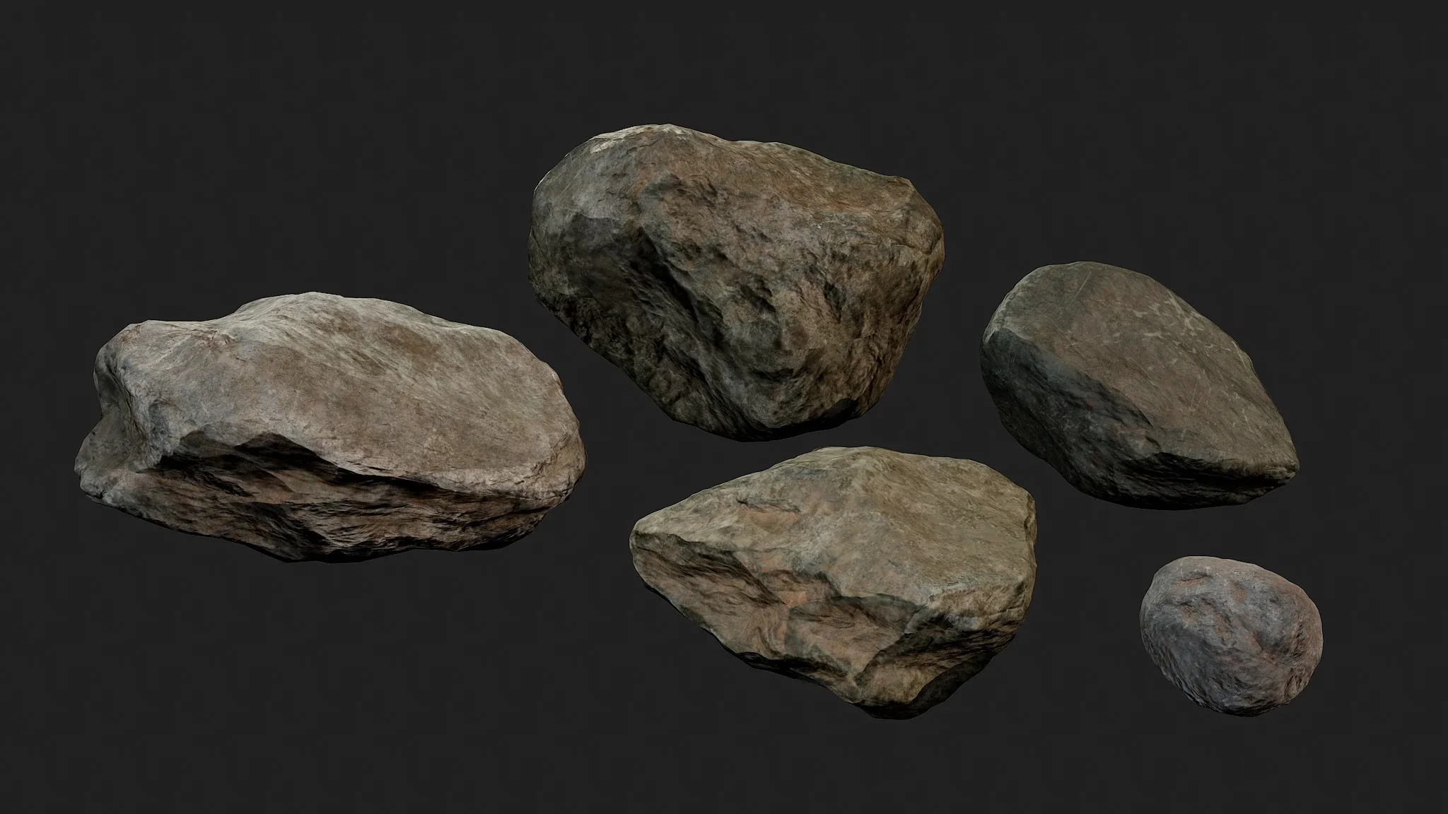 low poly rocks bundle vol 1