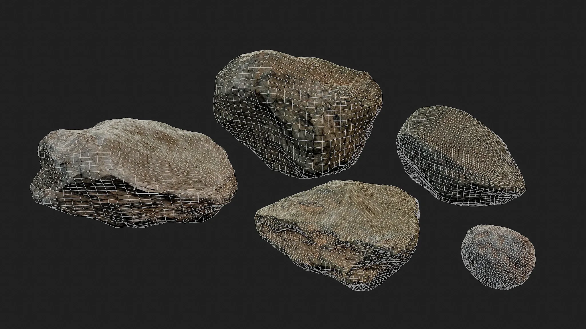 low poly rocks bundle vol 1