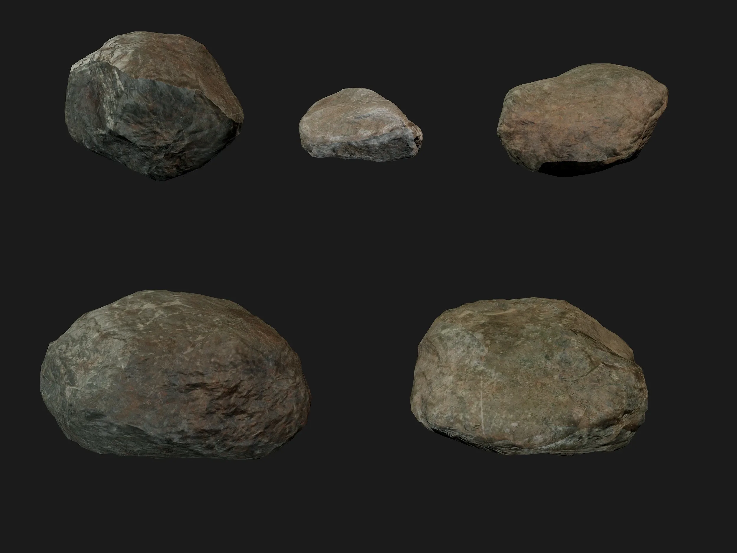 20 Low poly Rock Bundle Vol 2