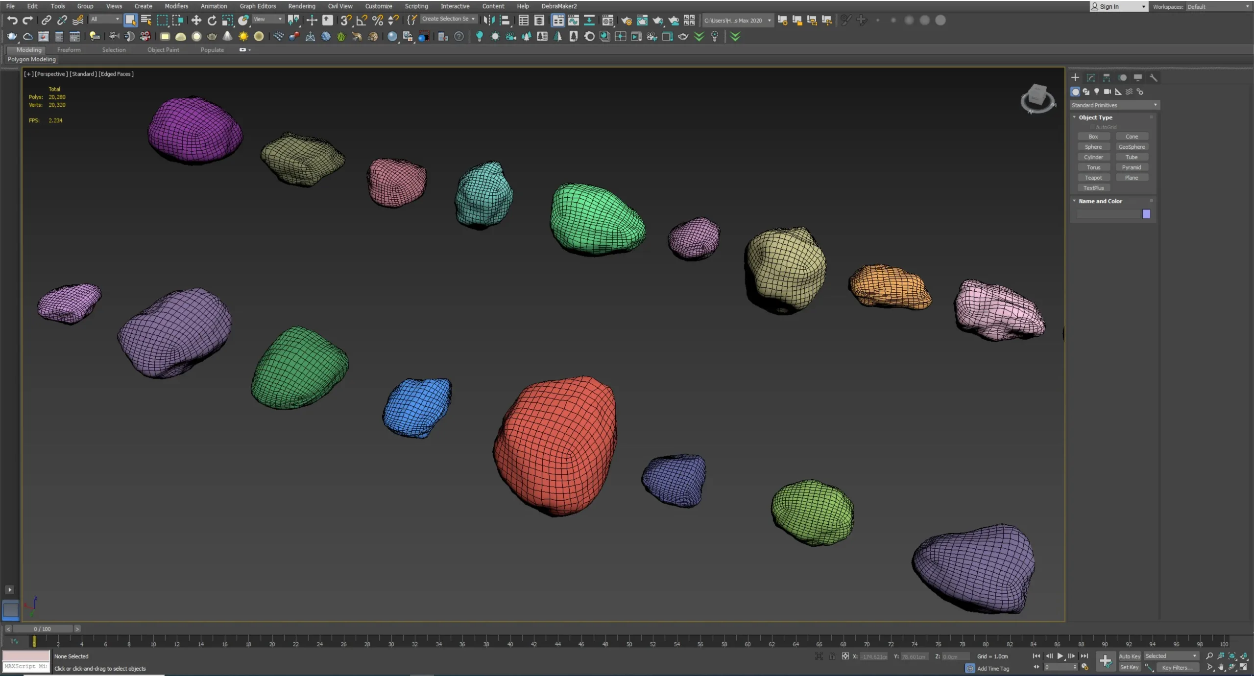 20 Low poly Rock Bundle Vol 2