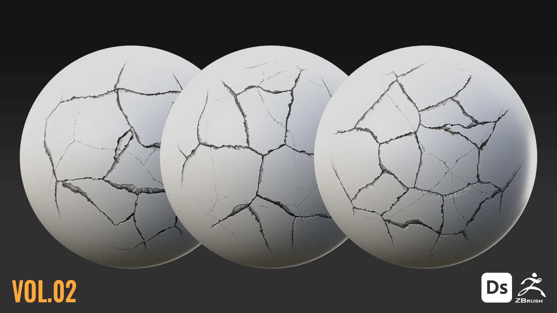 120 CRACK & DAMAGE BRUSHES + 4K ALPHAS - VOL 02