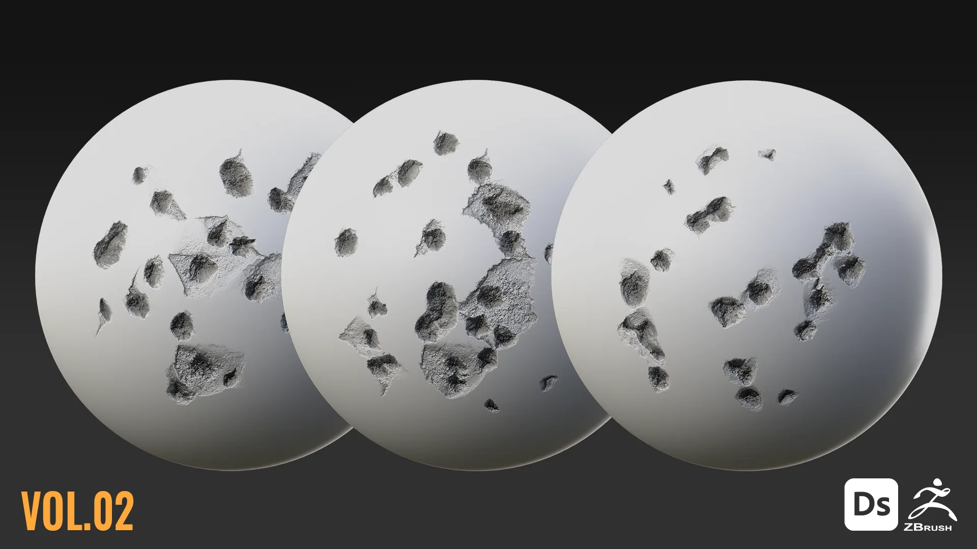 120 CRACK & DAMAGE BRUSHES + 4K ALPHAS - VOL 02