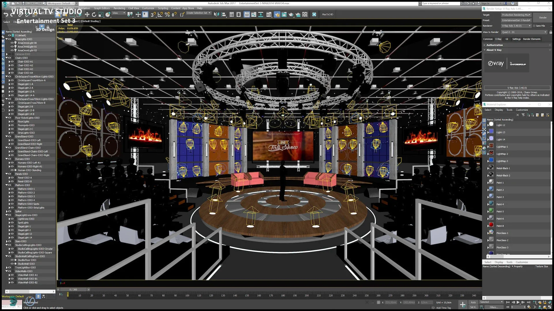 Virtual TV Studio Sets - Collection Vol 15 - 4 PCS DESIGN
