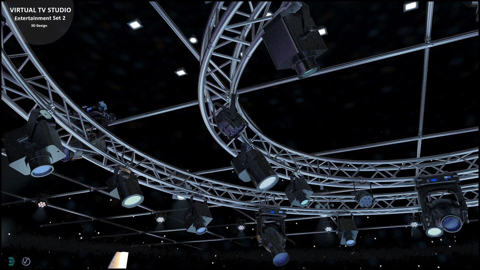 Virtual TV Studio Sets - Collection Vol 15 - 4 PCS DESIGN