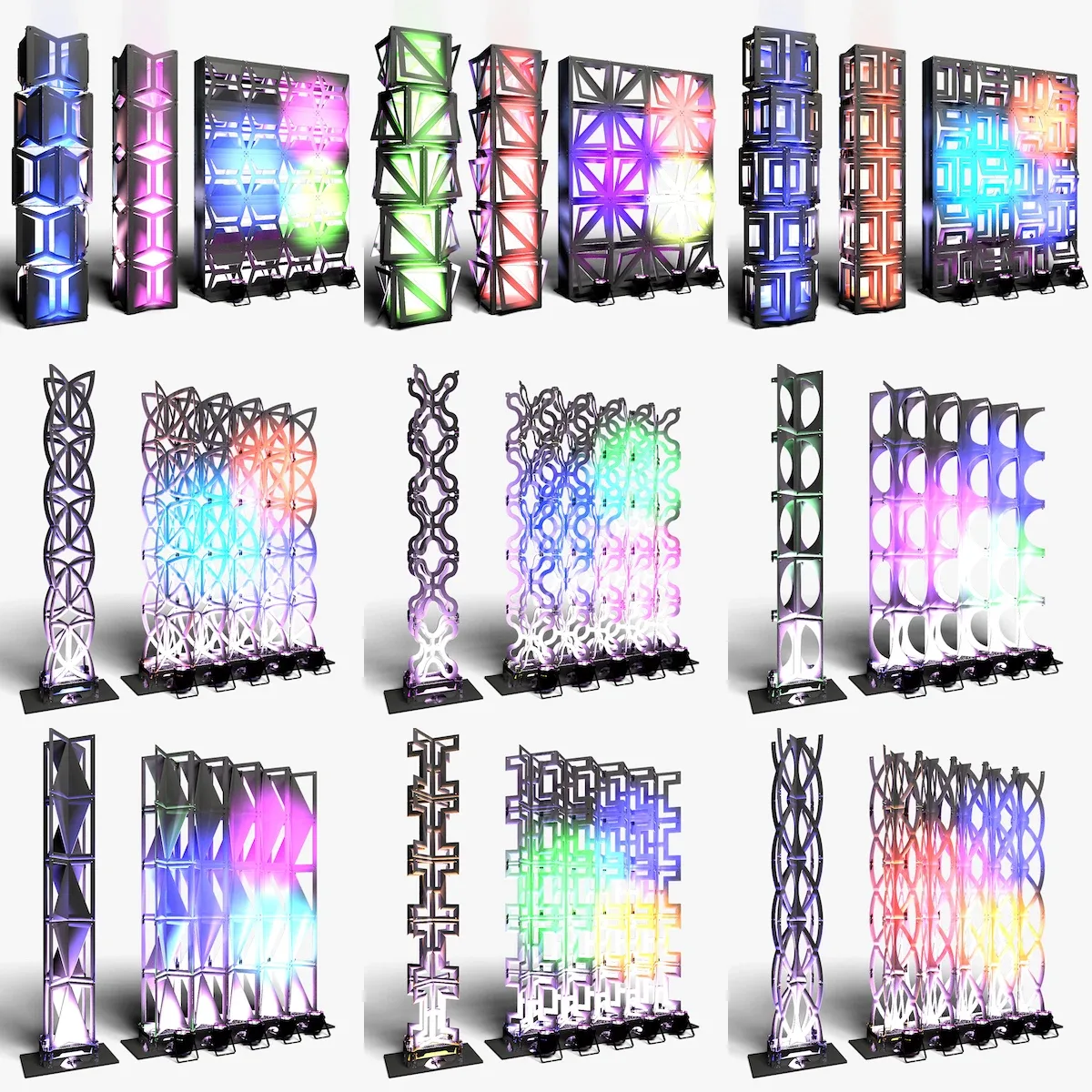 Stage Decor Collection 00 - Modular Wall Column 36 PCS