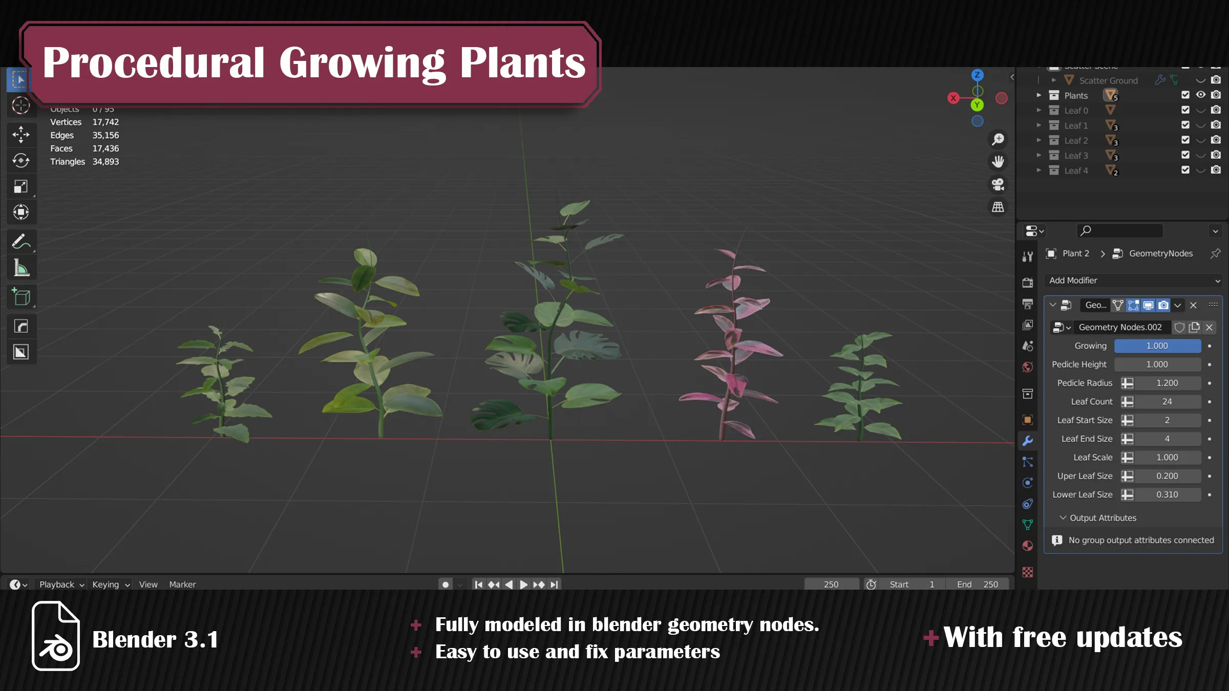 Procedural Growing Plants