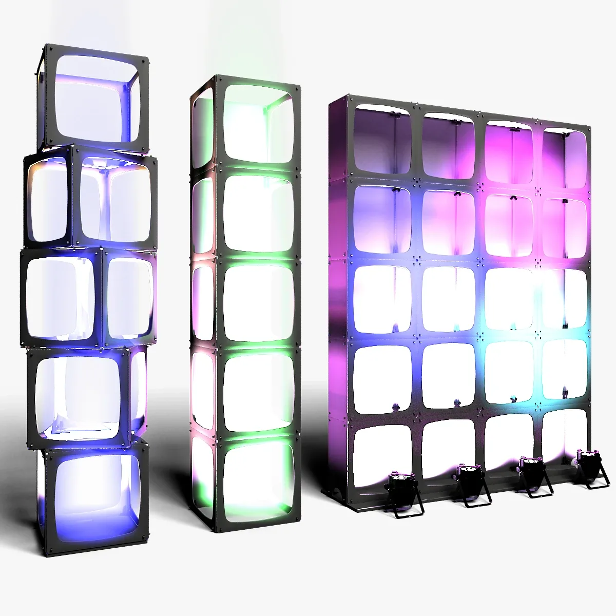 Stage Decor Collection 00 - Modular Wall Column 36 PCS