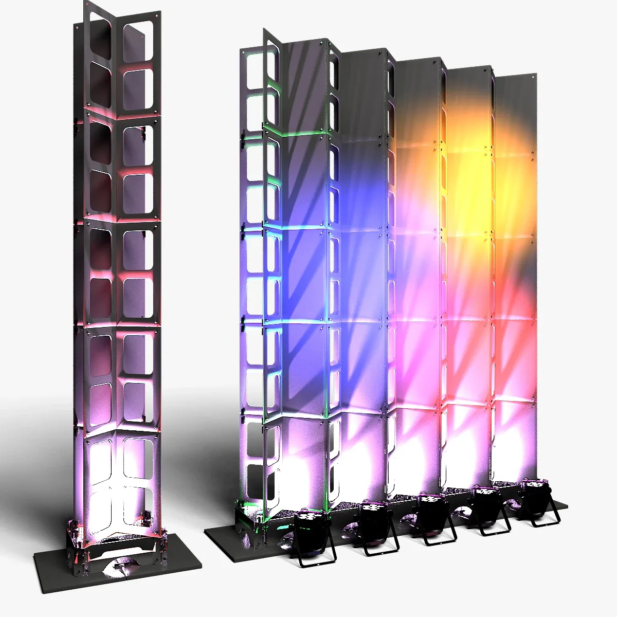 Stage Decor Collection 00 - Modular Wall Column 36 PCS