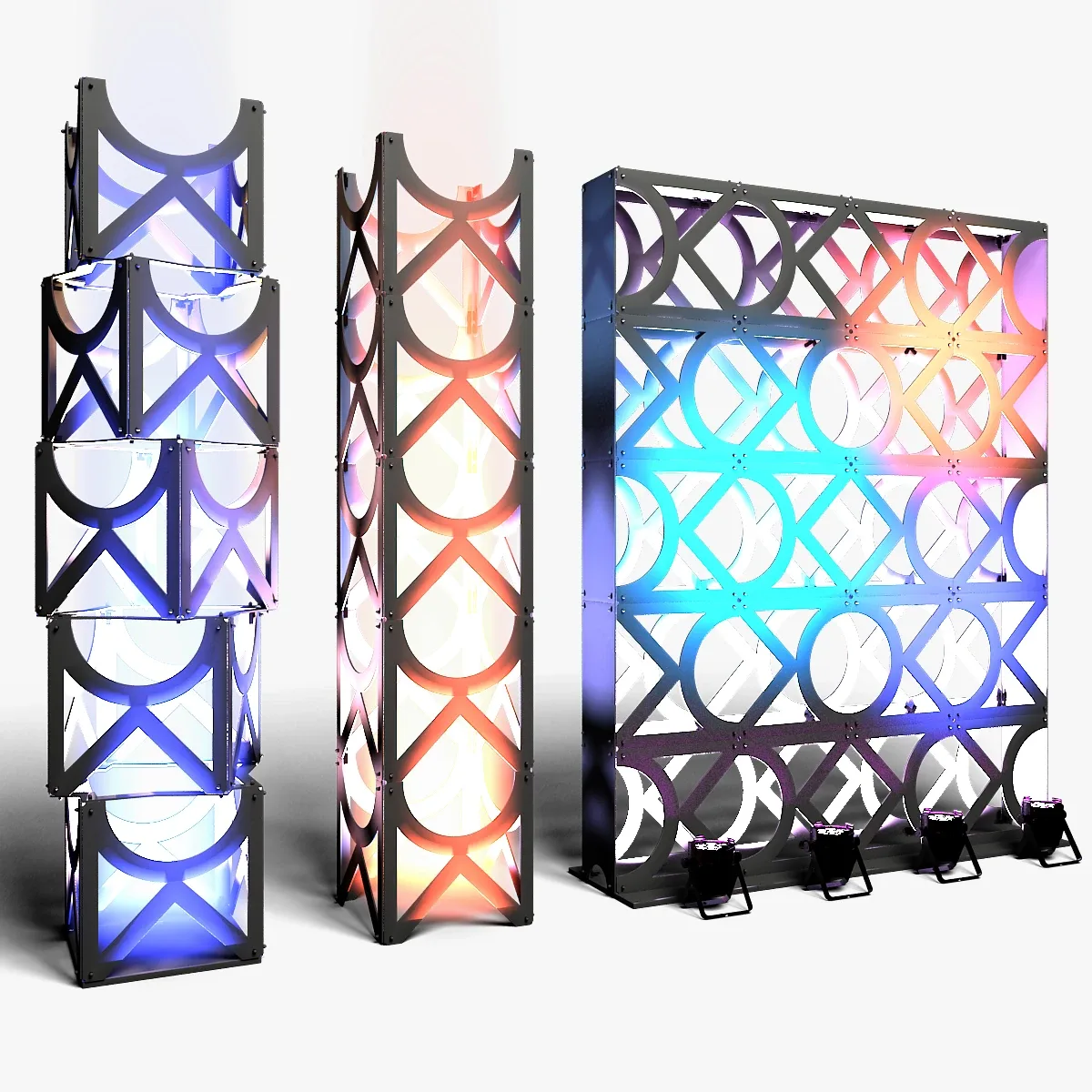 Stage Decor Collection 00 - Modular Wall Column 36 PCS