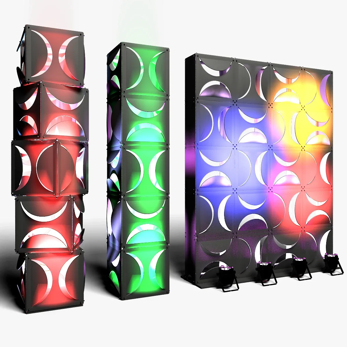 Stage Decor Collection 00 - Modular Wall Column 36 PCS