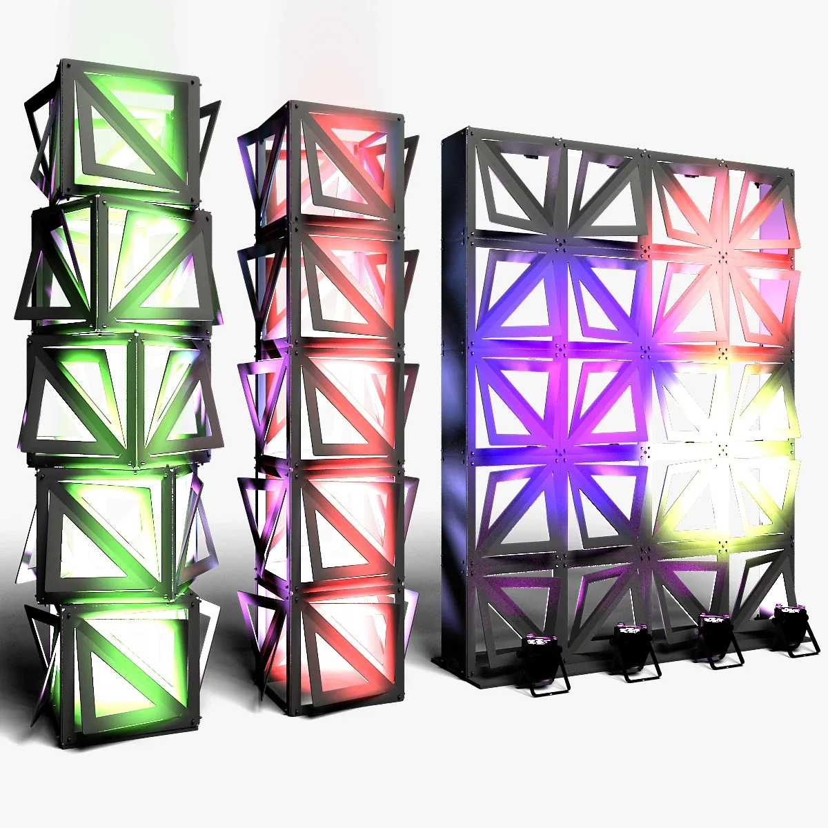 Stage Decor Collection 00 - Modular Wall Column 36 PCS