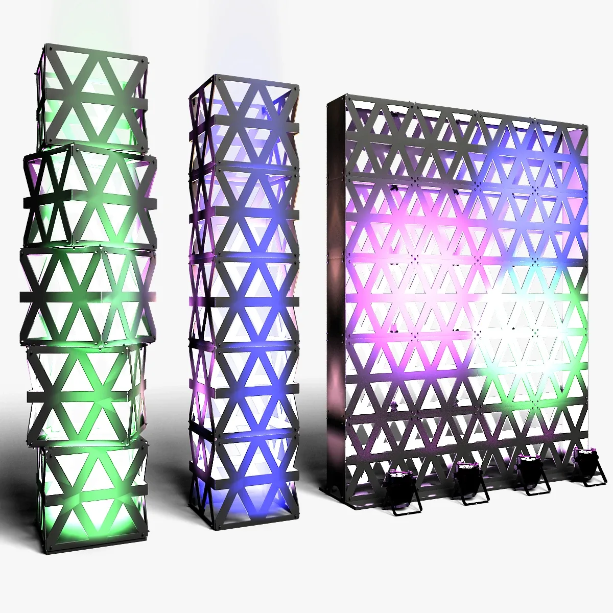 Stage Decor Collection 00 - Modular Wall Column 36 PCS