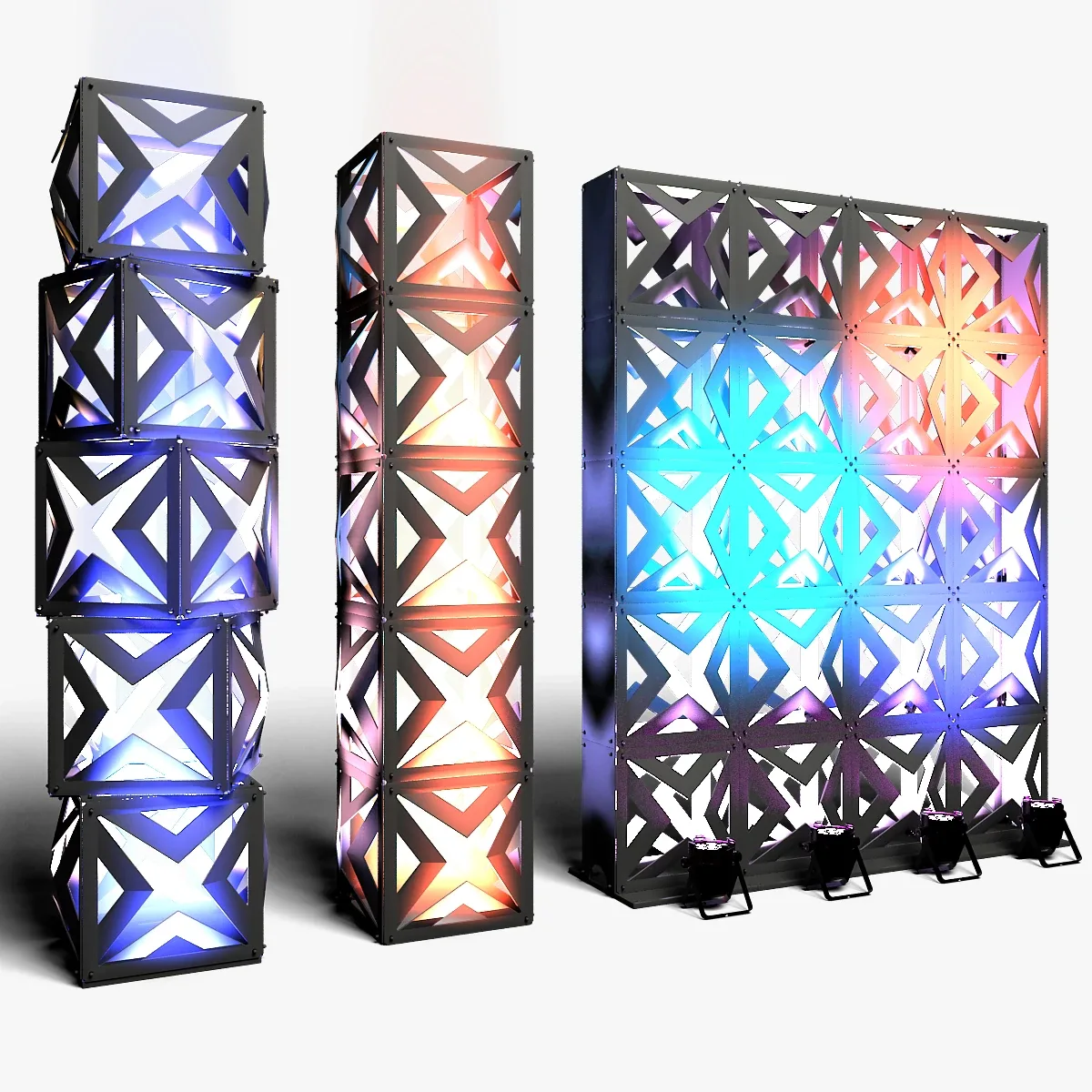 Stage Decor Collection 00 - Modular Wall Column 36 PCS