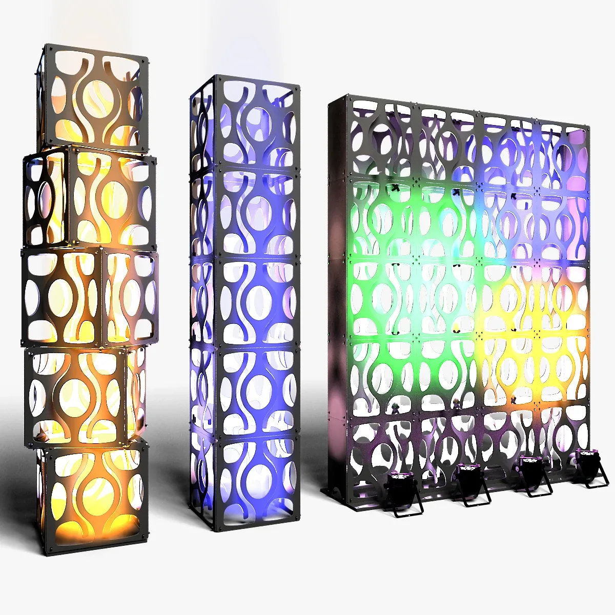 Stage Decor Collection 00 - Modular Wall Column 36 PCS