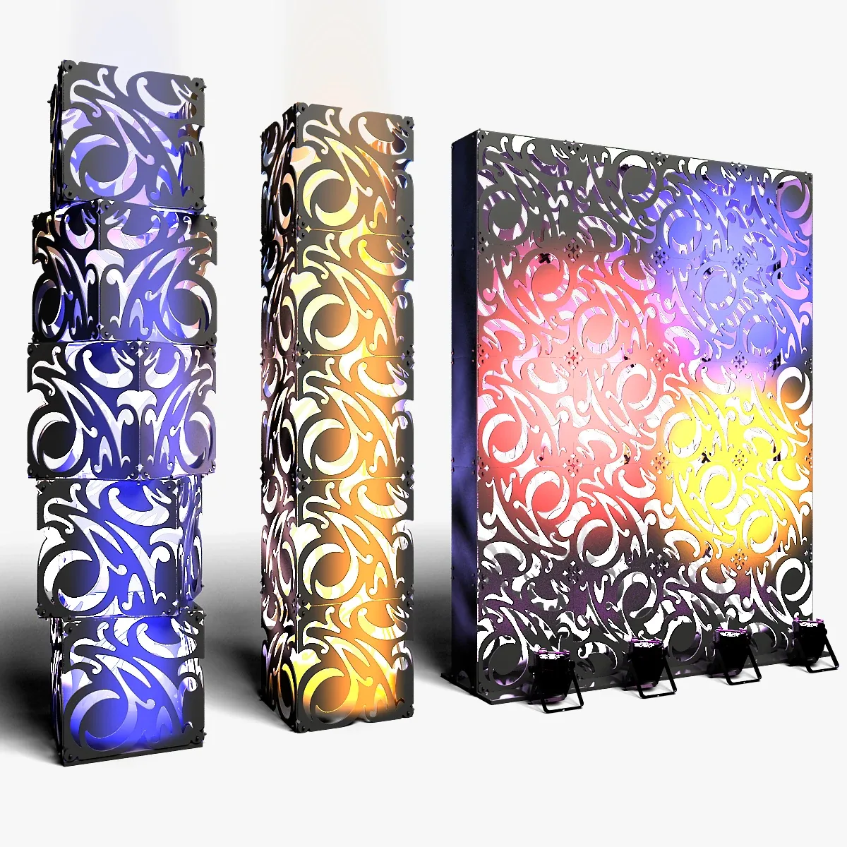 Stage Decor Collection 00 - Modular Wall Column 36 PCS