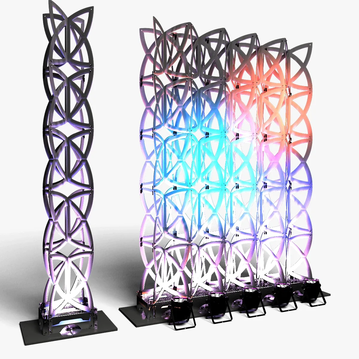 Stage Decor Collection 00 - Modular Wall Column 36 PCS