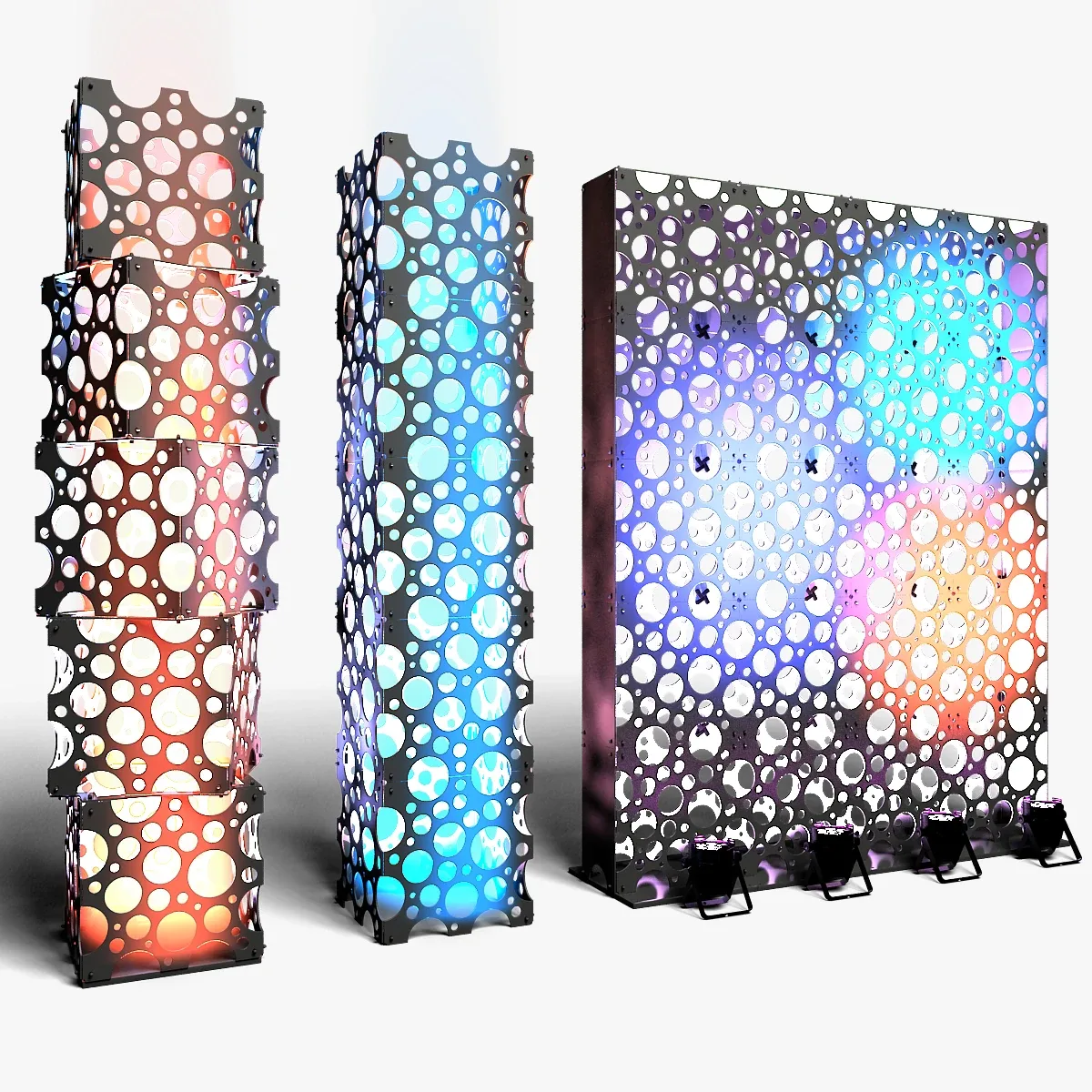 Stage Decor Collection 00 - Modular Wall Column 36 PCS