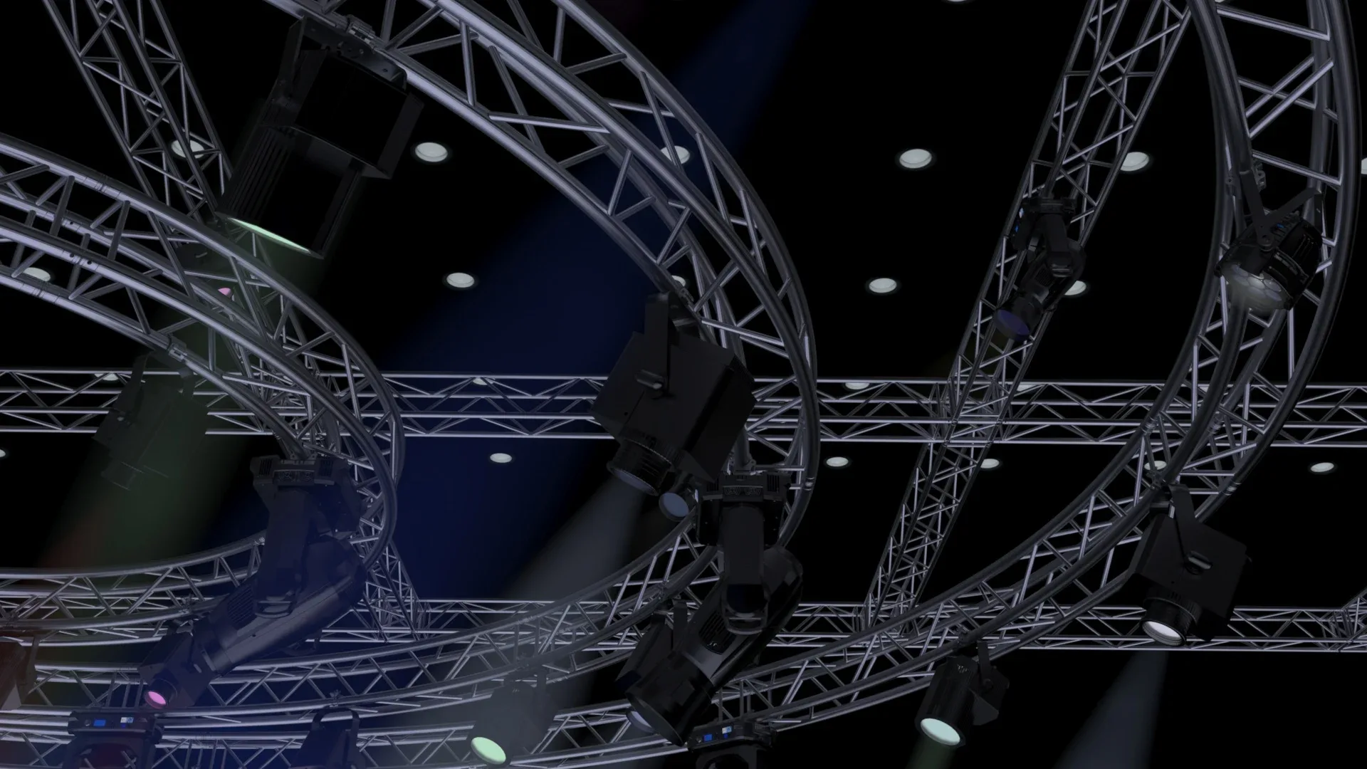 TV Studio Stage Truss and Lights